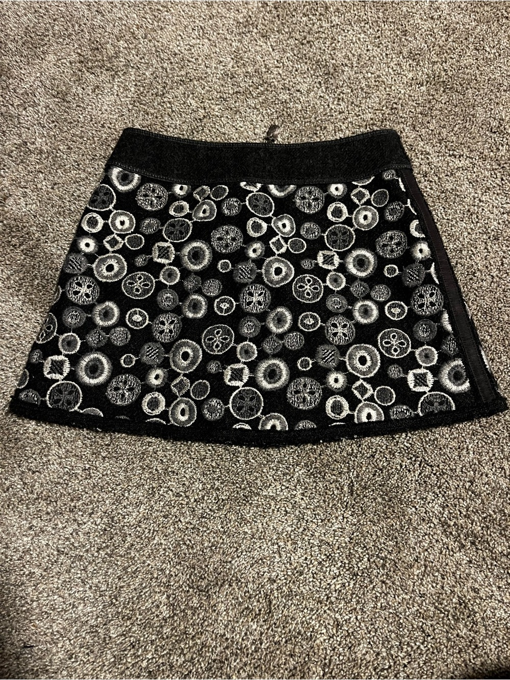 I Pinco Pallino Girls Skirt Sz 8 Wool Blend Appliqué Chic Luxury Euc